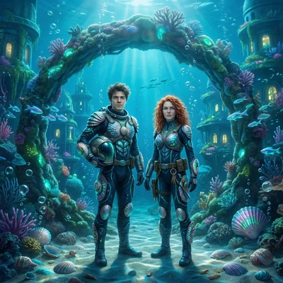 Хранители затерянной Атлантиды — AI промт для Nano Banana Pro