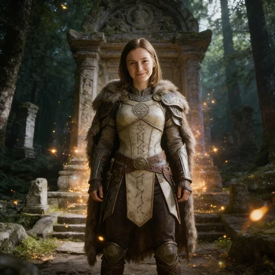 Хранительница лесного храма — AI промт для Seedream 4.5