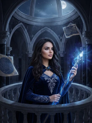 Хранительница Лунного Замка — AI промт для Nano Banana Pro