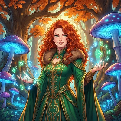 Хранительница Осеннего Леса — AI промт для Nano Banana Pro