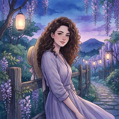 Хранительница Сада в стиле Сэйнэн — AI промт для Nano Banana Pro