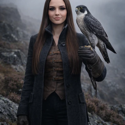Хранительница соколиного двора — AI промт для GPT Image 1.5