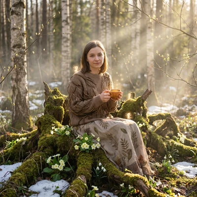 Хранительница Весеннего Леса — AI промт для Nano Banana Pro