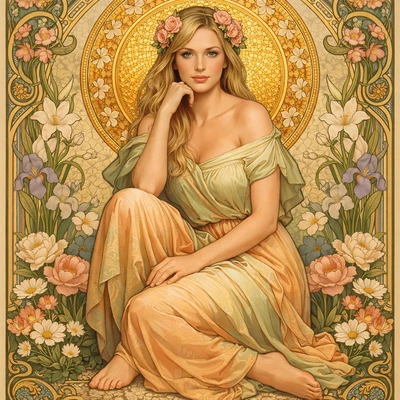 Художник в стиле Модерн (Ар-нуво) — AI промт для GPT Image 1.5