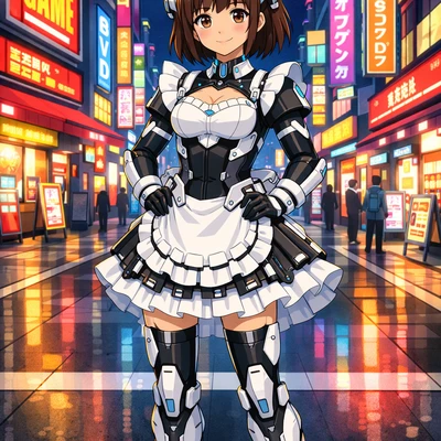 Кибер-Горничная в стиле Аниме — AI промт для GPT Image 1.5