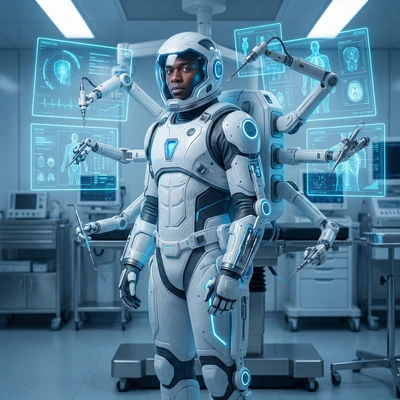 Кибер-хирург будущего — AI промт для Nano Banana Pro