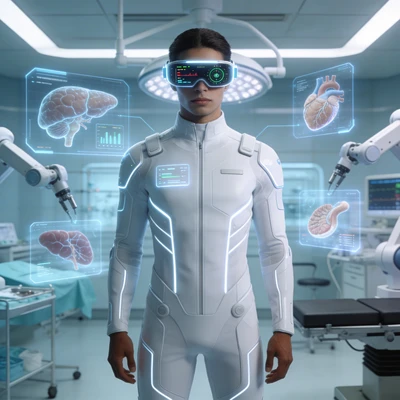 Кибер-хирург из 2077 года — AI промт для Seedream 4.5