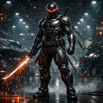 Кибер-Ниндзя в стиле Metal Gear — AI промт для GPT Image 1.5