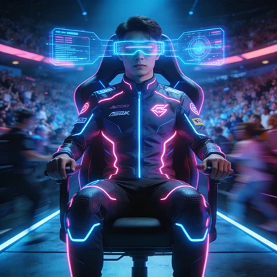 Кибер-спортсмен будущего — AI промт для Seedream 4.5