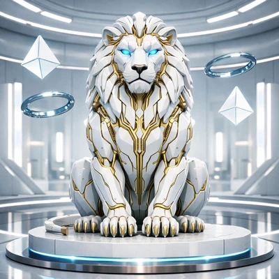 Кибернетический лев-страж — AI промт для GPT Image 1.5