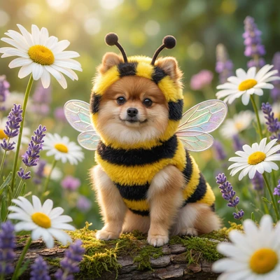 Корги в костюме пчелы — AI промт для Nano Banana Pro