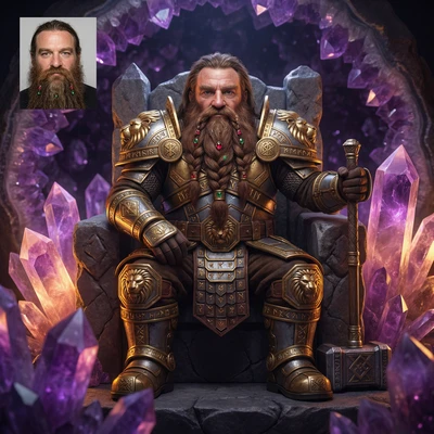 Король подземного царства гномов — AI промт для Nano Banana Pro