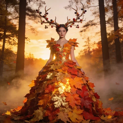 Королева Осеннего Леса — AI промт для Seedream 4.5