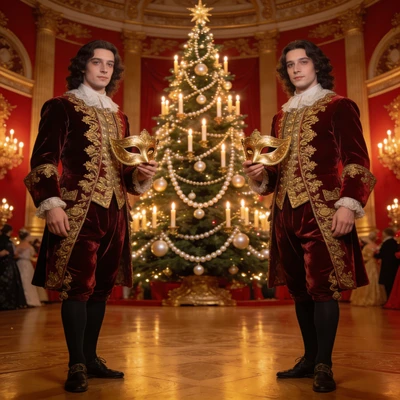 Королевское Рождество в стиле барокко — AI промт для Seedream 4.5