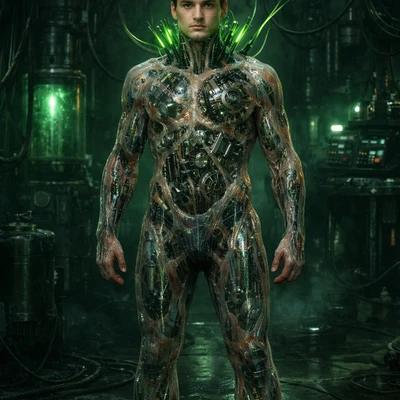 Кошмар в стиле биохакинга — AI промт для GPT Image 1.5