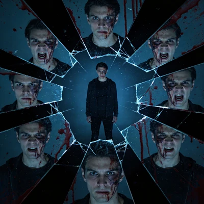 Кошмар в зазеркалье — AI промт для Seedream 4.5