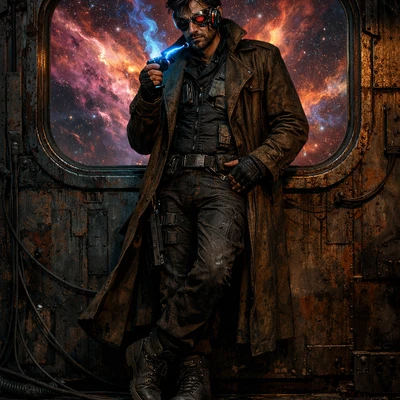 Космический детектив 2300 — AI промт для GPT Image 1.5