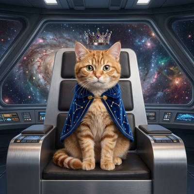 Кот — Император Галактики — AI промт для Nano Banana Pro