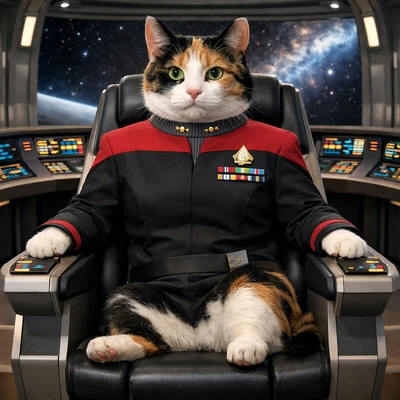 Кот — Командор звездного флота — AI промт для GPT Image 1.5