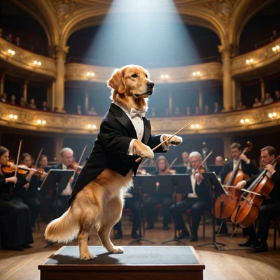 Кот-оркестровый дирижер — AI промт для Nano Banana Pro