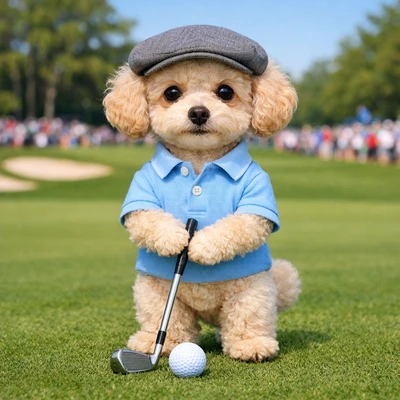 Кот — профессиональный гольфист — AI промт для GPT Image 1.5