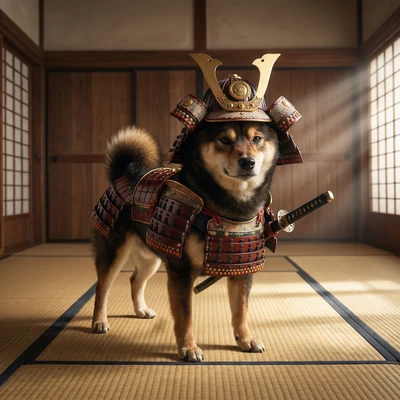 Кот — Самурай эпохи Эдо — AI промт для Nano Banana Pro