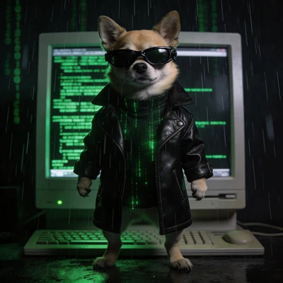 Кот в стиле «Матрицы» — AI промт для Seedream 4.5