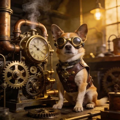 Котик в стиле стимпанк — AI промт для Seedream 4.5