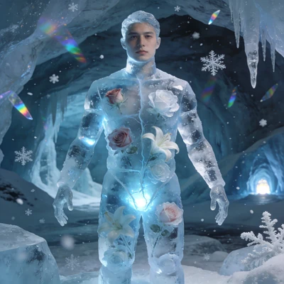 Ледяная скульптура на зимнем балу — AI промт для Seedream 4.5