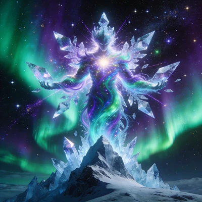 Ледяной дух северного сияния — AI промт для Seedream 4.5