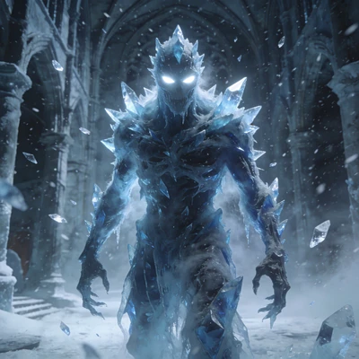Ледяной дух в стиле темного фэнтези — AI промт для Seedream 4.5