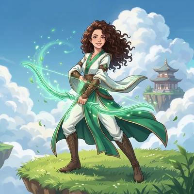 Легендарная Лучница Ветра — AI промт для Nano Banana Pro