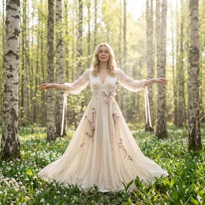 Лесная дева весеннего пробуждения — AI промт для Nano Banana Pro