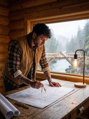 Лесной архитектор мостов — AI промт для Nano Banana Pro