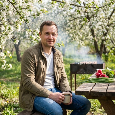 Майские праздники: Пикник в саду — AI промт для Nano Banana Pro