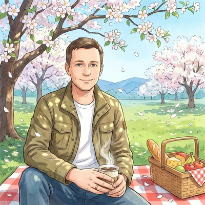 Майский полдень в аниме — AI промт для Nano Banana Pro