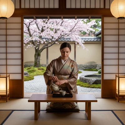 Мастер чайной церемонии — AI промт для Nano Banana Pro