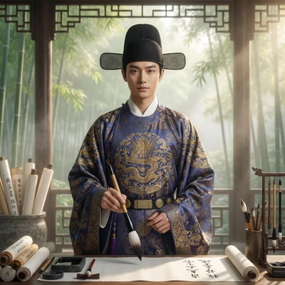 Мастер древней каллиграфии — AI промт для Nano Banana Pro