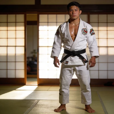 Мастер джиу-джитсу в додзё — AI промт для Seedream 4.5