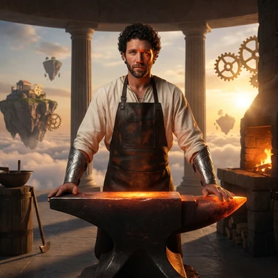 Мастер Небесной Кузницы — AI промт для Nano Banana Pro