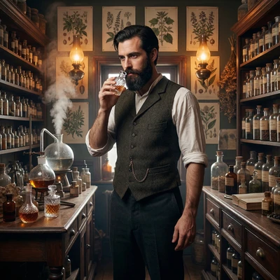 Мастер парфюмерии в старинной лавке — AI промт для Nano Banana Pro