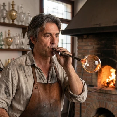 Мастер по выплавке стекла: Венеция 16-го века — AI промт для Nano Banana Pro