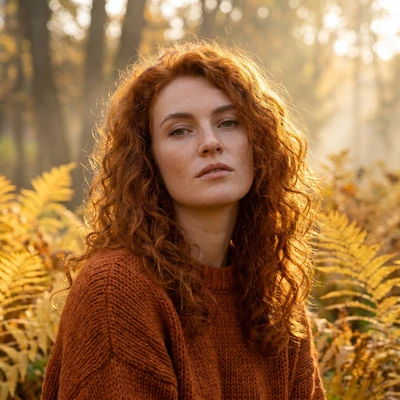 Медная королева осени — AI промт для Nano Banana Pro