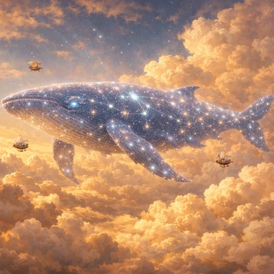 Мистический левиафан в облаках — AI промт для GPT Image 1.5