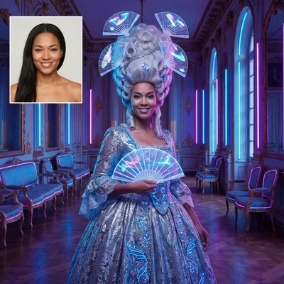 Мода «Кибер-Рококо» — AI промт для Nano Banana Pro