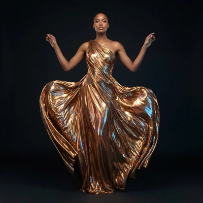 Мода «Жидкое Золото» — AI промт для Nano Banana Pro