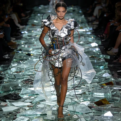 Модный показ в стиле «Мусорный шик» — AI промт для Seedream 4.5