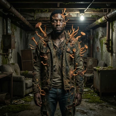 Монстр «Грибной зараженный» — AI промт для Nano Banana Pro