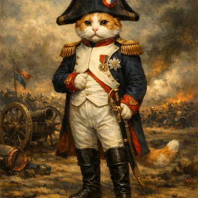 Мопс в образе императора Наполеона — AI промт для GPT Image 1.5