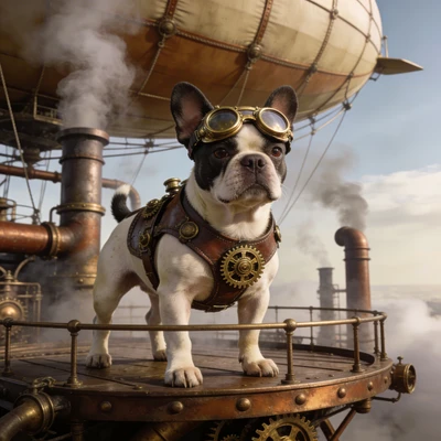 Мопс в стиле стимпанк — AI промт для Seedream 4.5